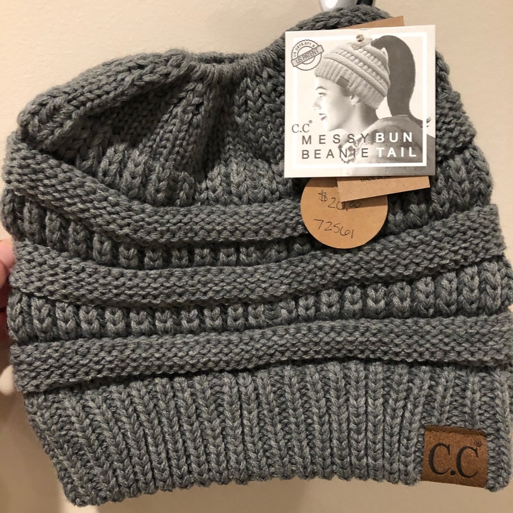 C.C Brand Messy Bun Beanie